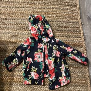 Toddler floral thin windbreaker jacket